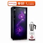 Akaritek AKDS180FB 180 Litre Single Door Red Floral Blue - Available at AfnoBazar Nepal