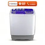 Sansui 7 kg Semi Automatic Top Load Washing Machine - SS-SAK70 - White + Blue - Available at AfnoBazar Nepal