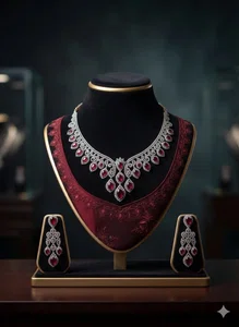 Premium Quality American Diamond Set - Available at AfnoBazar Nepal