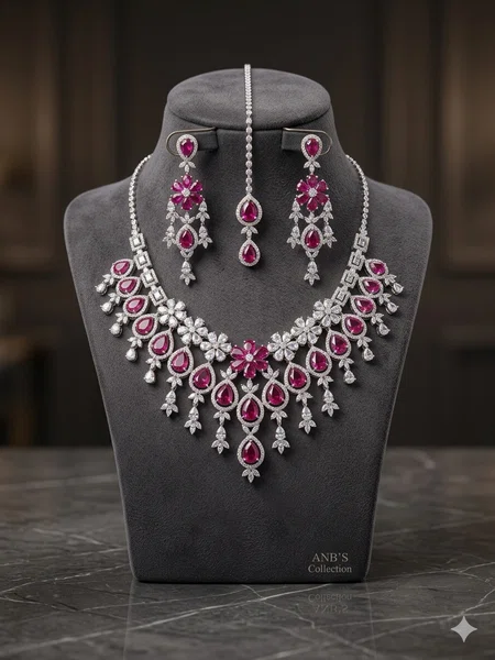 Premium Quality American Diamond Set - Available at AfnoBazar Nepal
