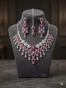 Premium Quality American Diamond Set - Available at AfnoBazar Nepal