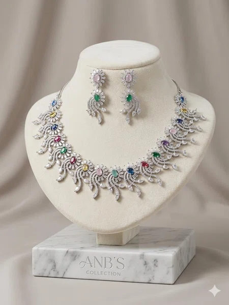 Premium Quality American Diamond Set - Available at AfnoBazar Nepal