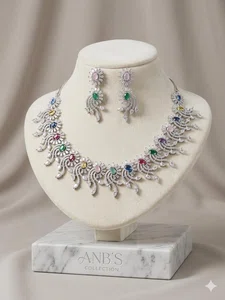 Premium Quality American Diamond Set - Available at AfnoBazar Nepal