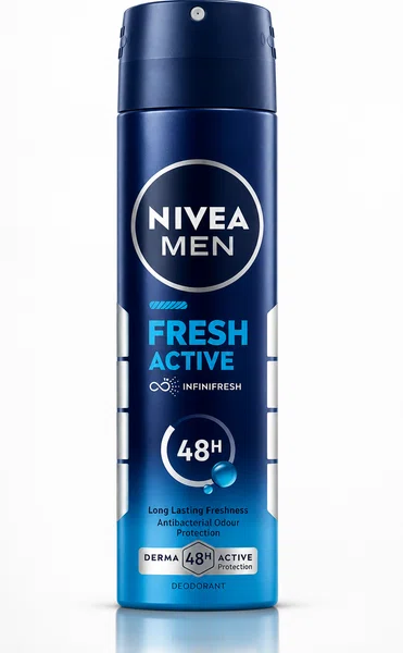 NIVEA MEN Fresh Active Deodorant Spray 150 ml – Long-Lasting Freshness - Available at AfnoBazar Nepal