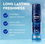 NIVEA MEN Fresh Active Deodorant Spray 150 ml – Long-Lasting Freshness - Available at AfnoBazar Nepal