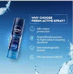 NIVEA MEN Fresh Active Deodorant Spray 150 ml – Long-Lasting Freshness - Available at AfnoBazar Nepal