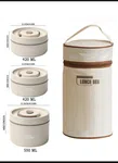 3 Piece Lunch Box Set with Insulated Carry Bag - Available at AfnoBazar Nepal