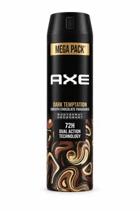 AXE Dark Temptation Mega Pack Body Spray Deodorant for Men 215ml | Smooth Chocolate Fragrance | Dual Action Technology - Available at AfnoBazar Nepal