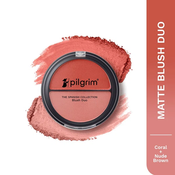 Pilgrim The Spanish Collection Matte Blush Duo - Coral Rumba (9 g)