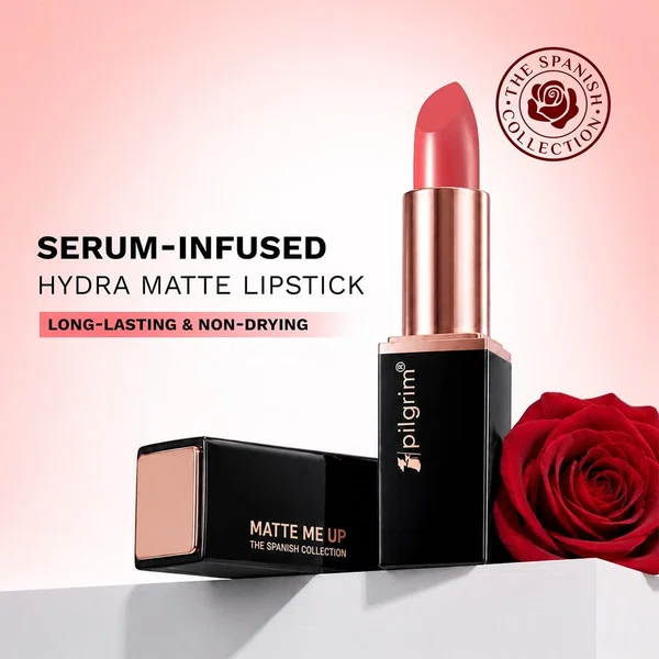 Pilgrim Matte Me Up! Serum Bullet Lipstick with SPF 30 - Pink Hotness (4.2 g)