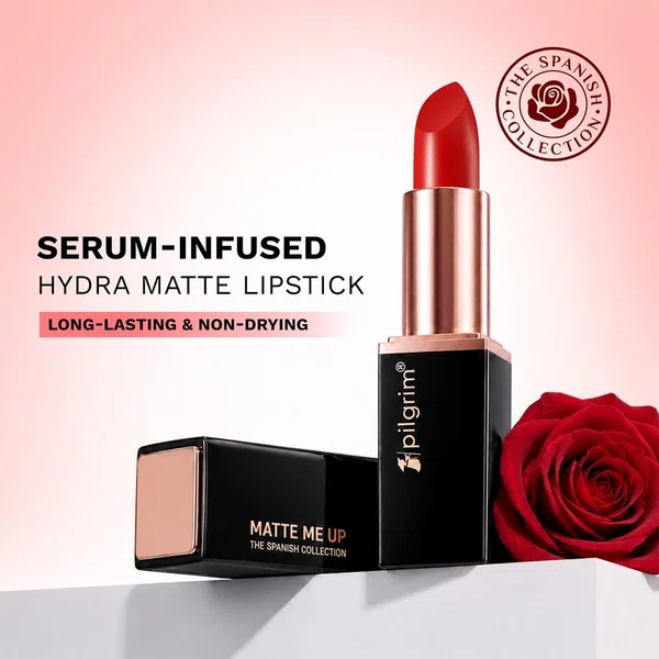 Pilgrim Matte Me Up! Serum Bullet Lipstick with SPF 30 - Flamin' Red (4.2 g)