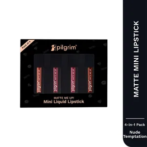 Pilgrim Matte Me Up! Mini Liquid Lipstick 4-in-1 Pack - Nude Temptation
