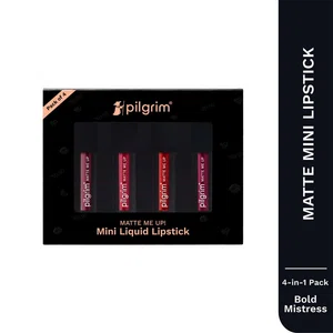 Pilgrim Matte Me Up! Mini Liquid Lipstick 4-in-1 Pack - Bold Mistress