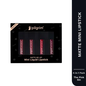 Pilgrim Matte Me Up! Mini Liquid Lipstick 4-in-1 Pack - The Pink Sin
