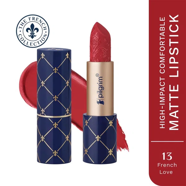 Pilgrim The French Collection Matte Bullet Lipstick - French Love (4 g) - Available at AfnoBazar Nepal