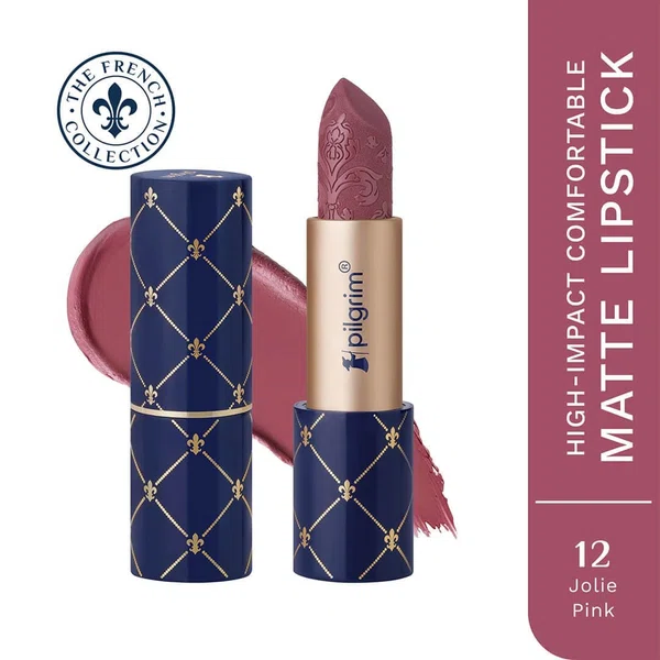 Pilgrim The French Collection Matte Bullet Lipstick - Jolie Pink (4 g) - Available at AfnoBazar Nepal