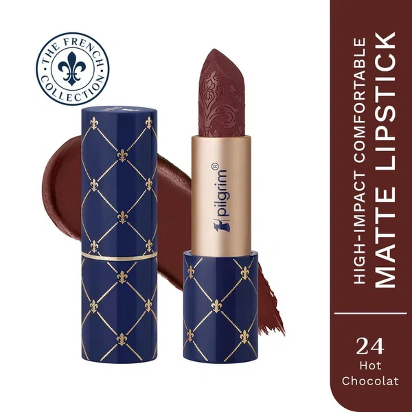 Pilgrim The French Collection Matte Bullet Lipstick - Hot Chocolat (4 g) - Available at AfnoBazar Nepal
