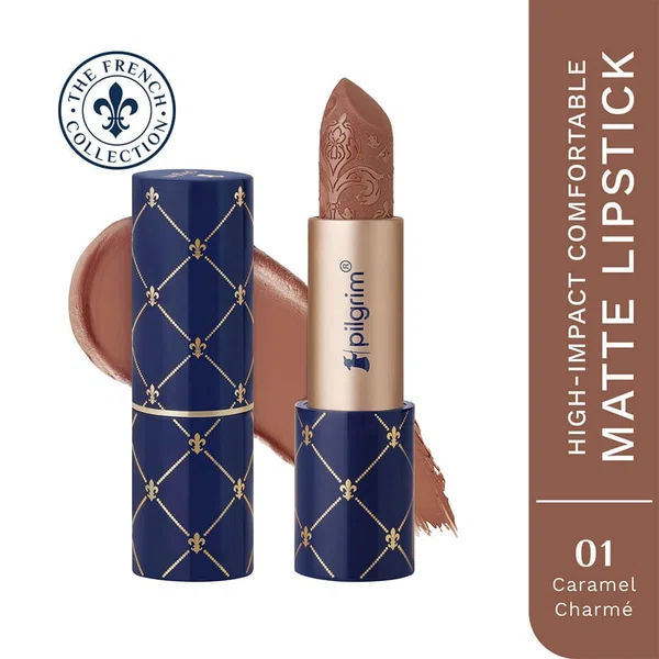 Pilgrim The French Collection Matte Bullet Lipstick - Caramel Charmé (4 g) - Available at AfnoBazar Nepal