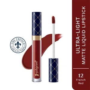 Pilgrim The French Collection Ultra-Light Matte Liquid Lipstick - French Red (3.5 ml) - Available at AfnoBazar Nepal