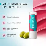 Pilgrim Vitamin C Tinted Lip Balm SPF 50 PA++++ - 4.5 g - Available at AfnoBazar Nepal