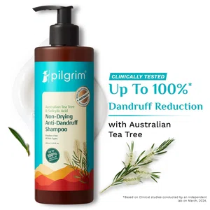 Pilgrim Australian Tea Tree & Salicylic Acid Non-Drying Anti-Dandruff Shampoo - 400 ml - Available at AfnoBazar Nepal