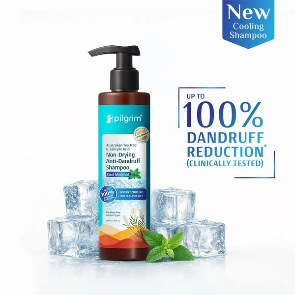 Pilgrim Australian Tea Tree & Salicylic Acid Anti-Dandruff Shampoo with Cooling Menthol - 200 ml - Available at AfnoBazar Nepal