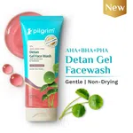 Pilgrim 3% AHA + BHA + PHA Detan Gel Face Wash - 100 ml - Available at AfnoBazar Nepal