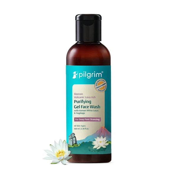 Pilgrim Korean Volcanic Lava Ash Purifying Gel Face Wash - 100 ml - Available at AfnoBazar Nepal