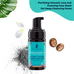 Pilgrim Volcanic Lava Ash Foaming Face Wash with Built-in Brush - 120 ml - Available at AfnoBazar Nepal