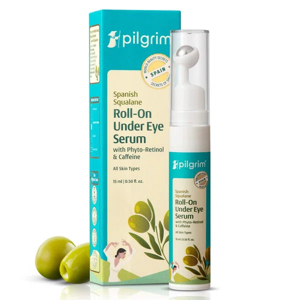 Pilgrim Spanish Squalane Roll-On Under Eye Serum - 15 ml - Available at AfnoBazar Nepal