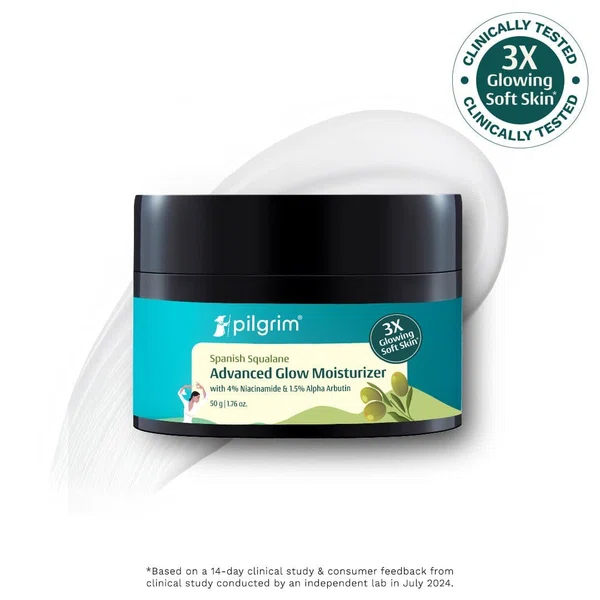 Pilgrim Spanish Squalane Advanced Glow Moisturizer - 50 g - Available at AfnoBazar Nepal