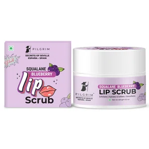 Pilgrim Squalane Blueberry Lip Scrub with Sugar & Shea Butter - 8 g - Available at AfnoBazar Nepal