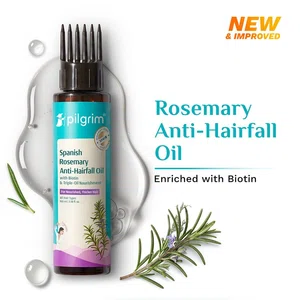 Pilgrim Spanish Rosemary Anti-Hairfall Oil with Biotin - 100 ml - Available at AfnoBazar Nepal