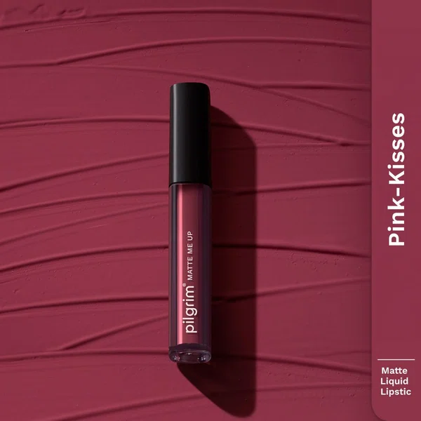 Pilgrim Matte Me Up! Liquid Lipstick - Pink Kisses (3 ml) - Available at AfnoBazar Nepal