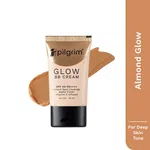 Pilgrim Glow BB Cream with SPF 50 & Kakadu Plum Vitamin C - Almond Glow (30 ml) - Available at AfnoBazar Nepal