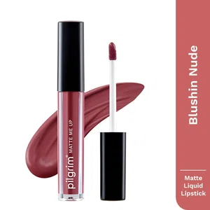 Pilgrim Matte Me Up! Liquid Lipstick - Blushin' Nude (3 ml) - Available at AfnoBazar Nepal