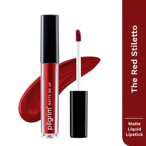 Pilgrim Matte Me Up! Liquid Lipstick - The Red Stiletto (3 ml) - Available at AfnoBazar Nepal