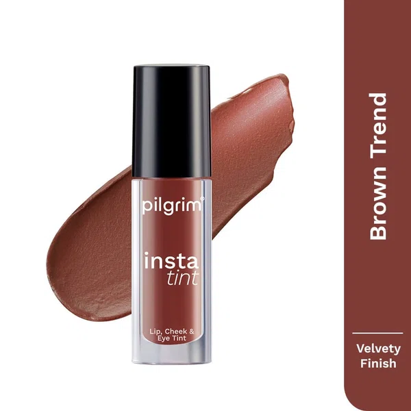 Pilgrim Insta Tint! Lip, Cheek & Eye Tint - The Brown Trend (2.5 ml) - Available at AfnoBazar Nepal