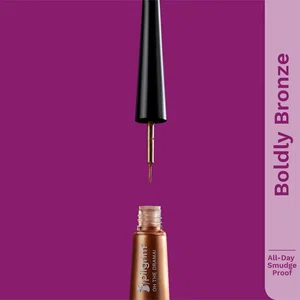 Pilgrim Oh The Drama! Metallic Liquid Eyeliner - Boldly Bronze (3.5 ml) - Available at AfnoBazar Nepal