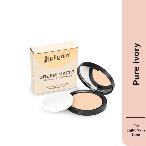 Pilgrim Dream Matte Compact Powder - Pure Ivory (9 g) - Available at AfnoBazar Nepal