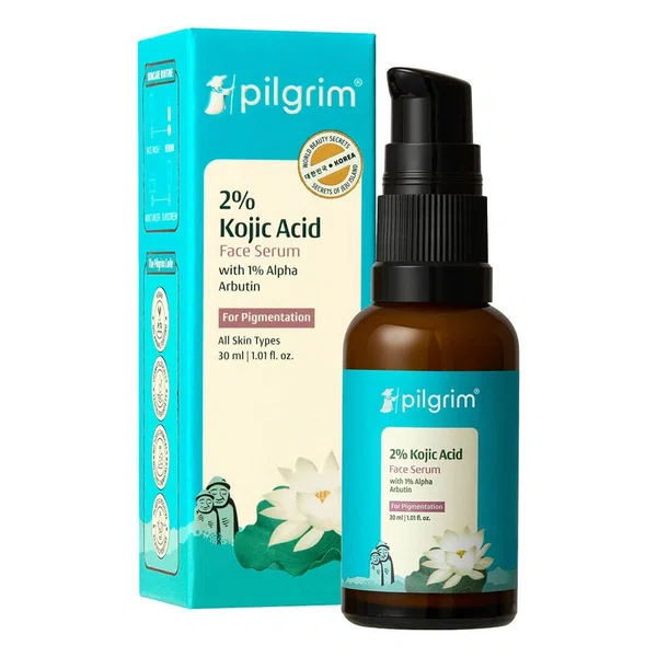 Pilgrim 2% Kojic Acid Serum for Dark Spots - 30 ml - Available at AfnoBazar Nepal