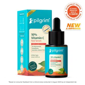 Pilgrim 10% Vitamin C Face Serum with 5% Niacinamide for Daily Brightness - 30 ml - Available at AfnoBazar Nepal