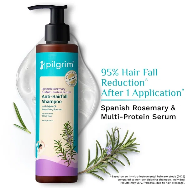 Pilgrim Spanish Rosemary & Biotin Anti-Hairfall Shampoo - 200 ml - Available at AfnoBazar Nepal
