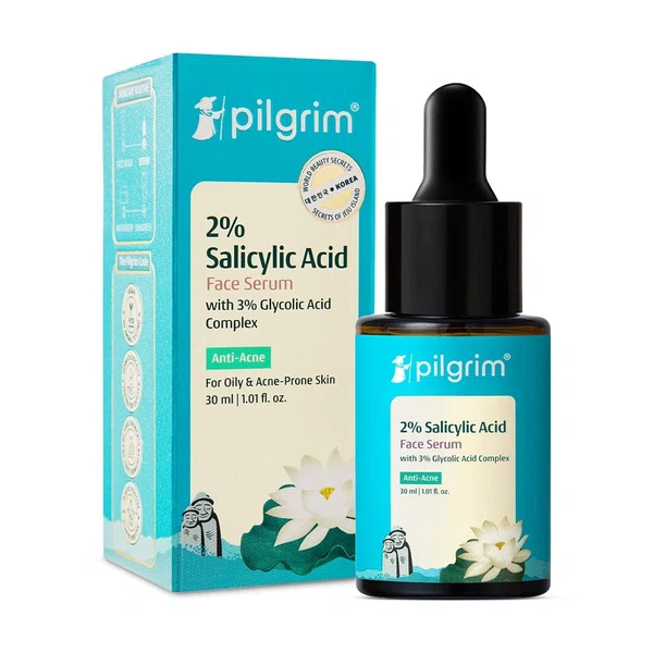 Pilgrim 2% Salicylic Acid Anti-Acne Face Serum with Yugdugu - 30 ml - Available at AfnoBazar Nepal