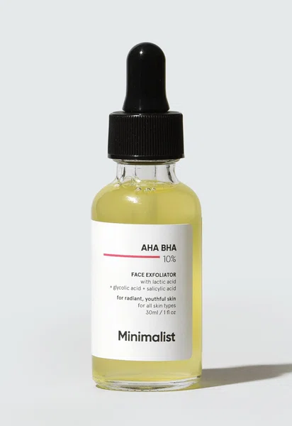 Minimalist AHA BHA 10% Face Exfoliator - 30 ml - Available at AfnoBazar Nepal