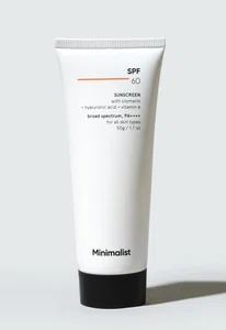 Minimalist SPF 60 Sunscreen with Silymarin - 50 g - Available at AfnoBazar Nepal