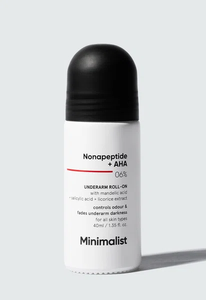 Minimalist Nonapeptide + AHA 6% Underarm Roll-On - 40 ml - Available at AfnoBazar Nepal