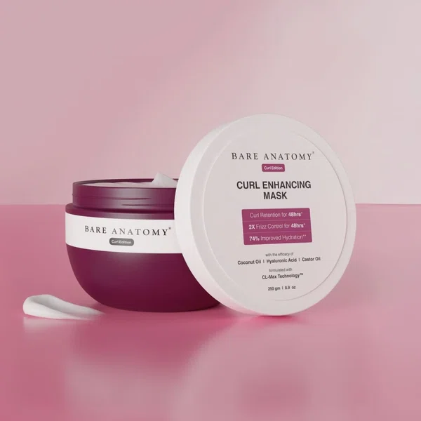 Bare Anatomy Expert Curl Enhancing Hair Mask with Hyaluronic Acid & Coconut Oil - 250 g - Available at AfnoBazar Nepal