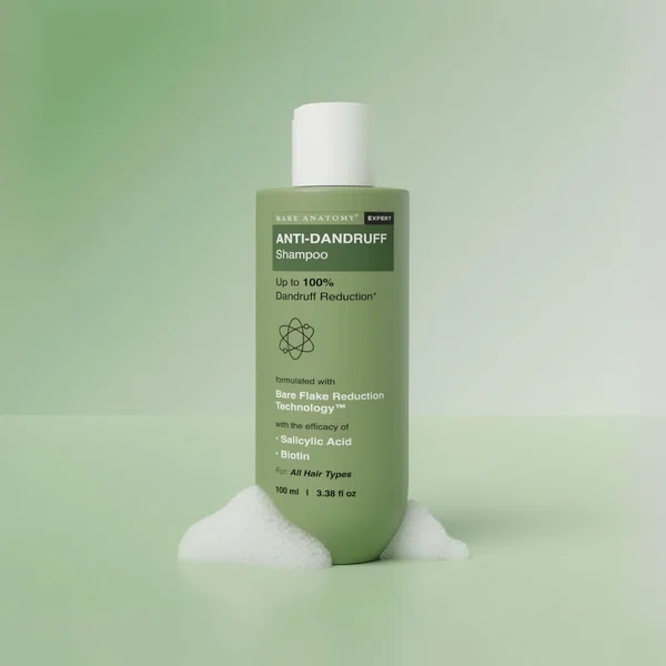 Bare Anatomy Expert Anti-Dandruff Shampoo with Salicylic Acid, Piroctone Olamine & Biotin - 100 ml - Available at AfnoBazar Nepal