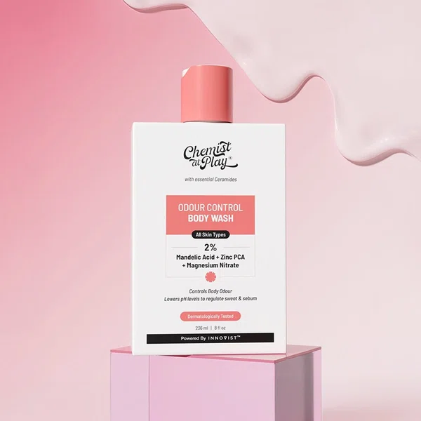 Chemist at Play 2% Mandelic Acid Odour Control Body Wash - 236 ml - Available at AfnoBazar Nepal